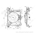 Ventilador de radiador de 12 voltios para BENZ SMART